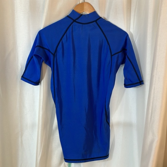 Rusty Neon Blue Short Sleeved Rash guard - Picture 3 of 9